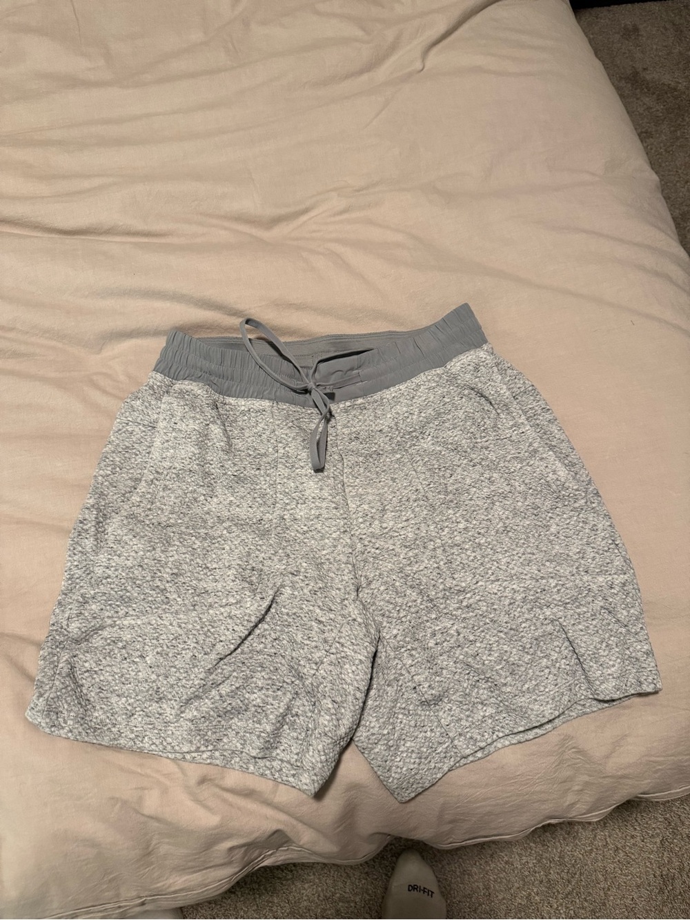 Men’s Lulu Gray Knit Lounge Shorts
